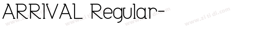 ARRIVAL Regular字体转换